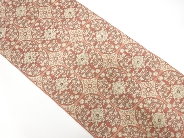 JAPANESEKIMONO / ANTIQUE HANA MON WEAVING NAGOYA OBI (WEARABLE)